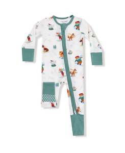 Winter Animals-  2 Way Zipper Romper