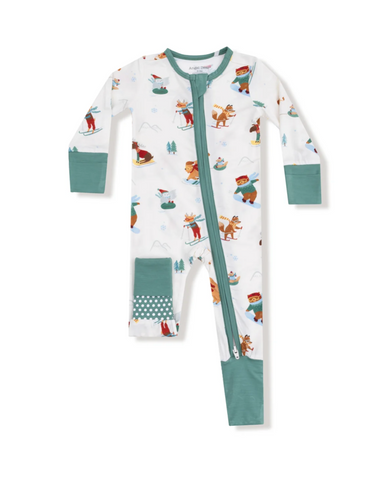 Winter Animals-  2 Way Zipper Romper