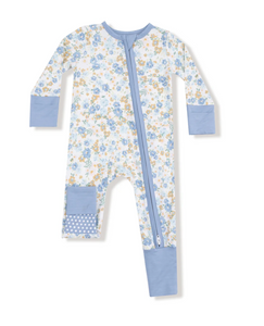 Sweet Rose Calico-  2 Way Zipper Romper