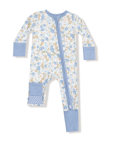 Sweet Rose Calico-  2 Way Zipper Romper