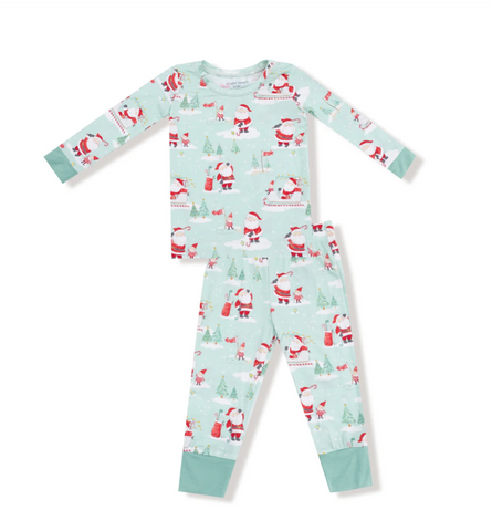 Golfing Santa and Elves- L/S Loungewear Set