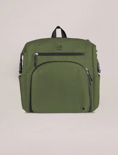 Modern Backpack Diaper Bag- Olive