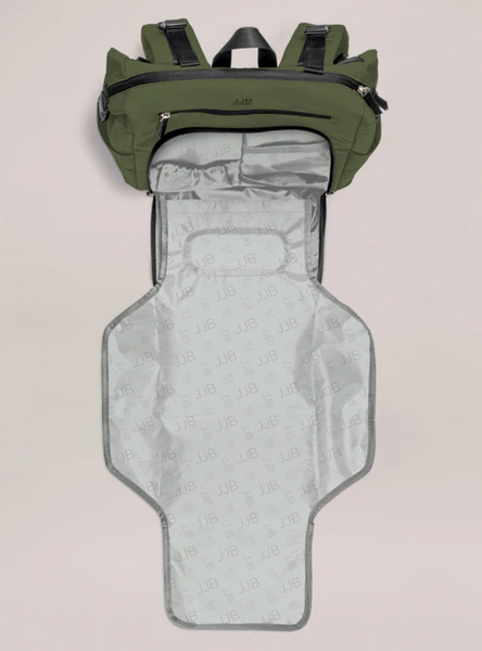 Modern Backpack Diaper Bag- Olive