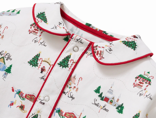 Twill Cambridge Romper in North Pole Chronicles