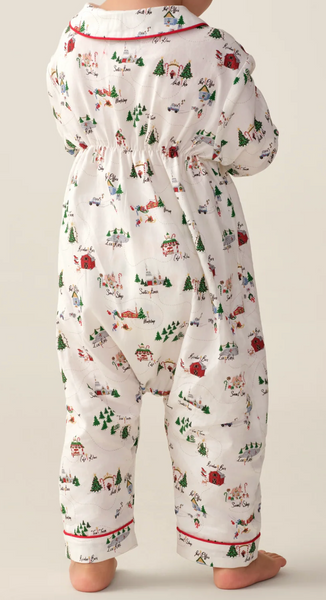 Twill Cambridge Romper in North Pole Chronicles