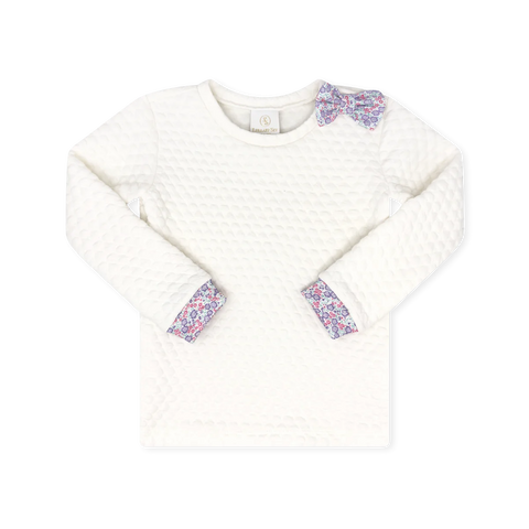 Quilted Sweatsuit- Worthington White Quilted Sweet Pea Floral (FINAL SALE)