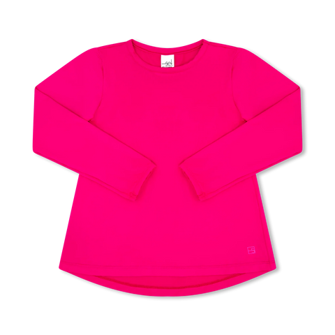 Taylor T Long Sleeve - Power Pink, Totally Turquoise