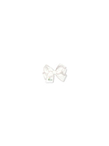 Hallie Hair Bow- Legacy White, Pensacola Pink