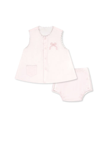 Maria Diaper Set- Blessings Pink, Bow