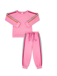 Savannah Jogger Set - Taffy Pink, Strawberry Pink