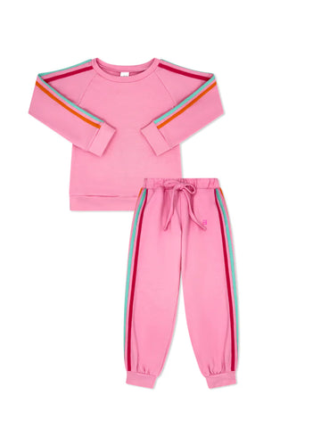 Savannah Jogger Set - Taffy Pink, Strawberry Pink