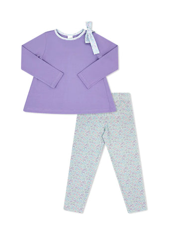 Madeline Legging Set- Lilac Lavender, Frosted Floral