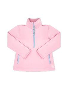 Heather Half Zip- Cotton Candy Pink, Cotton Candy Blue