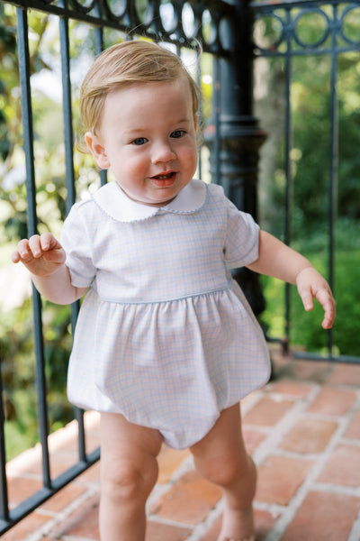 Baby Bea Bubble- Cornflower Check