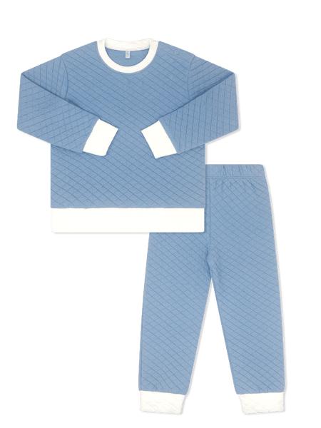 Harris Quilted Playsuit - Baylor Blue
