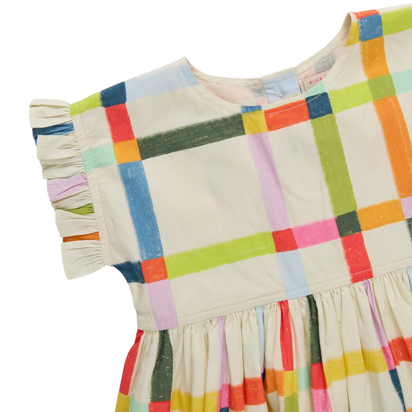 Girls Adaline Dress- Multi Tattersall