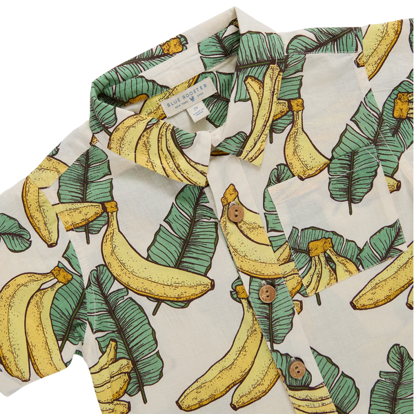 Baby Boys Jack Shirt- Banana Leaves