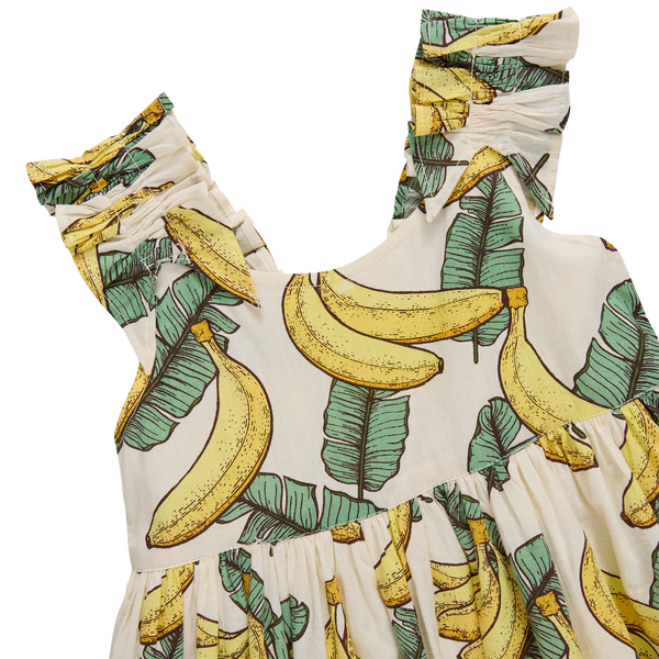 Girls Via Dress- Banana Leaves