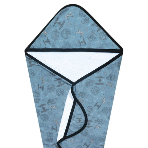 Premium Knit Hooded Towel- Starships