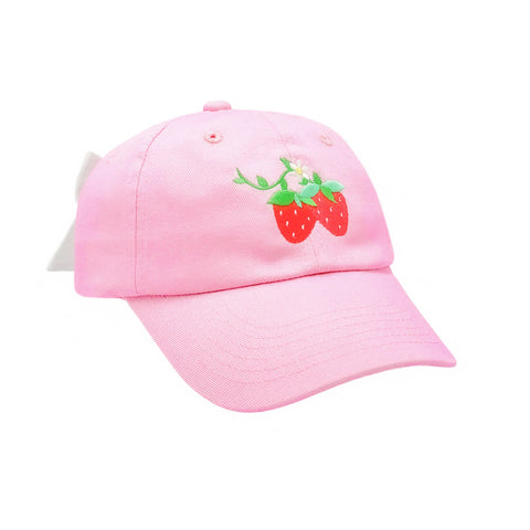 Strawberry Bow Baseball Hat (girls) (youth)