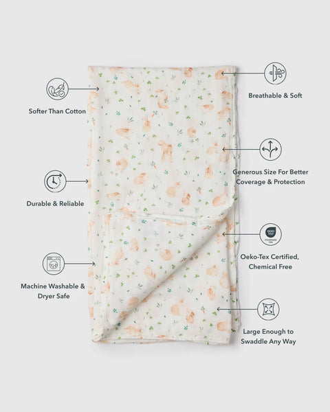 Muslin Swaddle- Bunny Meadow
