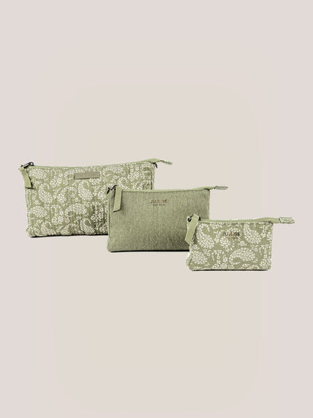 Sazan + JuJuBe 3-Piece Pouch Purse Set - Paisley Floral