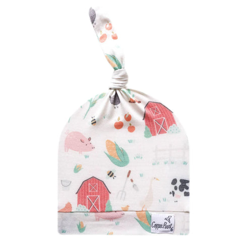 Newborn Top Knot Hat- Farmstead