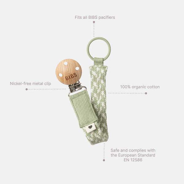 BIBS x LIBERTY Pacifier Clip - Chamomile Lawn Violet Sky