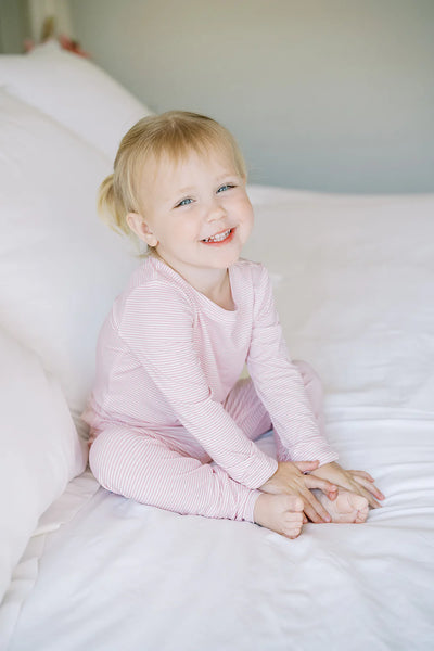 Pink Mini Stripe 2 Piece Pajama Set