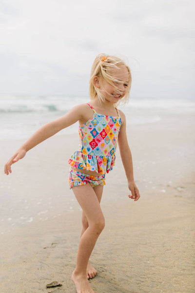 Emma Swim in Sunshine Tiles | girls swim