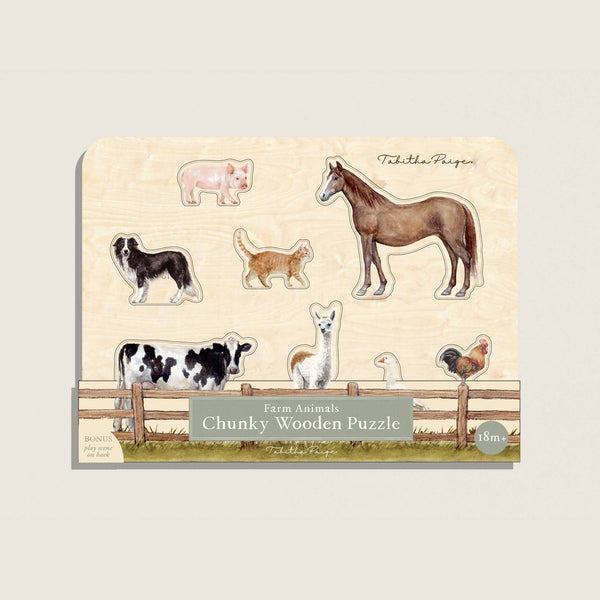 Farm Animals Wooden Puzzle: A Tabitha Paige Puzzle