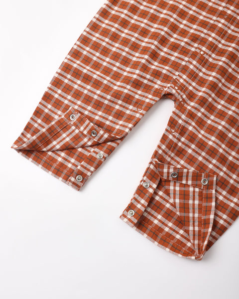 Baby Pajama Romper Ruby Plaid