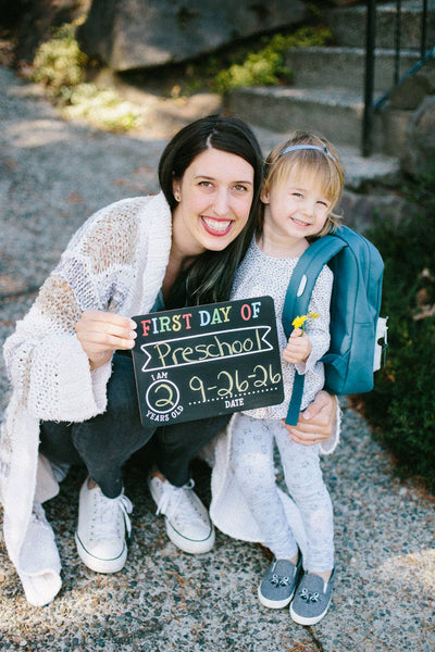 First And Last Day of School Photo Sharing Chalkboard Signs