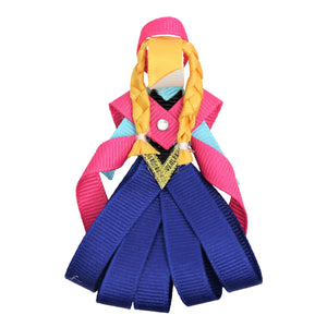 Princess Figures on Pinch Clip (Royal Blue/Fuchsia)