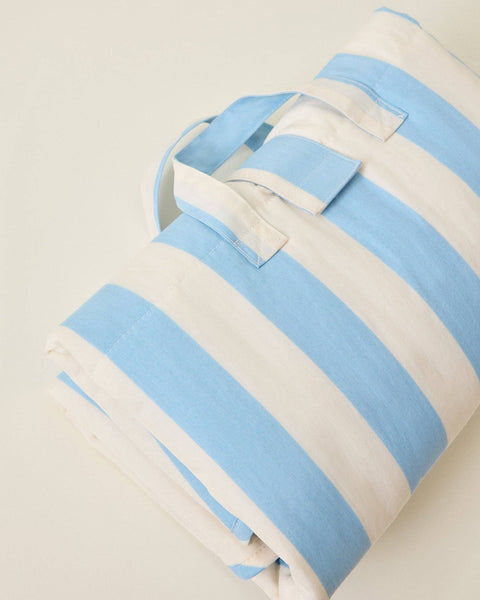Storq X Kindred Bravely Inside/Outside Play Mat: Blue Wide Stripe
