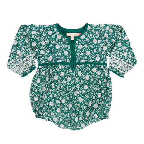 Baby Girls Jade Bubble - Green Garden Floral