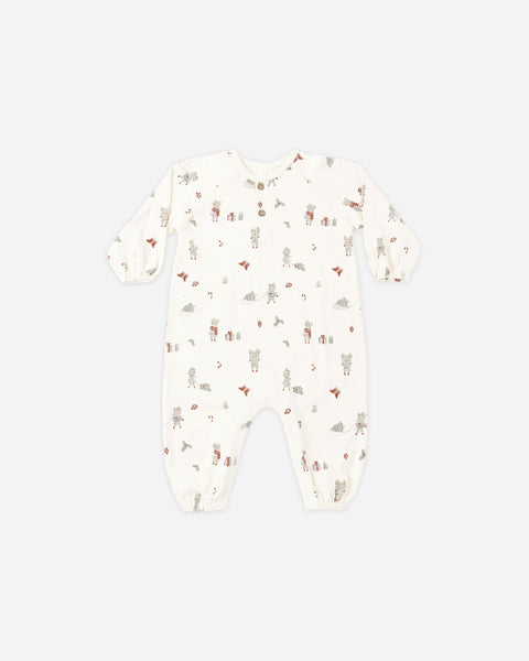 Henley Jumpsuit Holiday Mouse