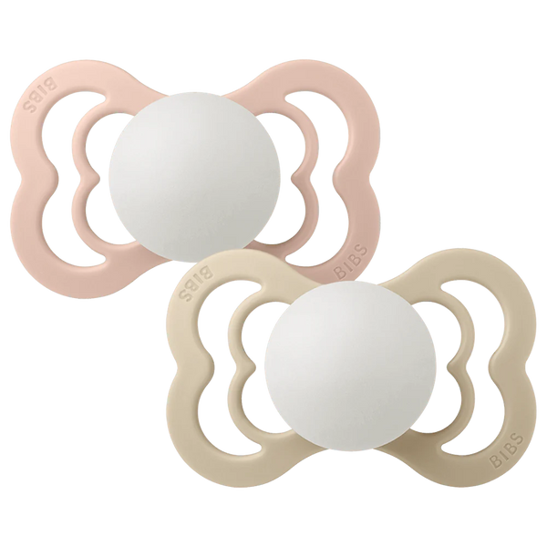 BIBS Supreme 2 PACK Blush Glow/Vanilla Glow- size 2 (Silicone)