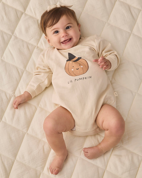Crewneck Bubble Romper Lil Pumpkin