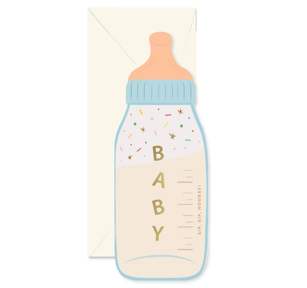 Baby Bottle die-cut Greeting Card