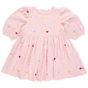 Girls Brooke Dress - Candy Heart Embroidery