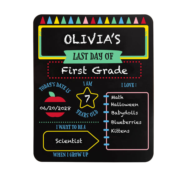 First and Last Day of School Reversible Chalkboard