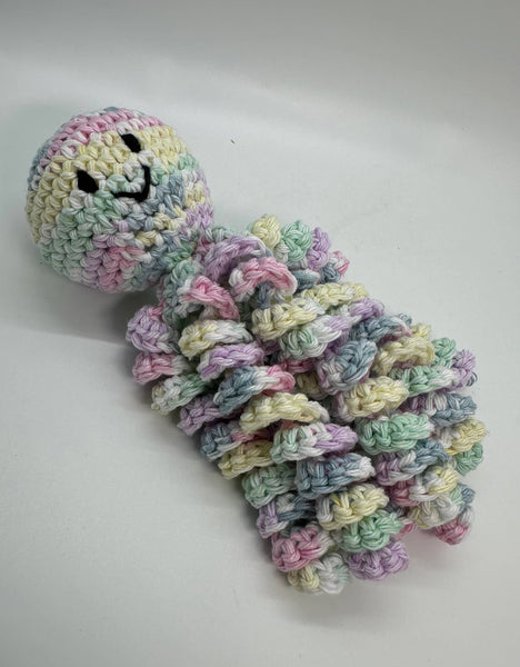 Hand crochet octopus for preemies in Pastel colors