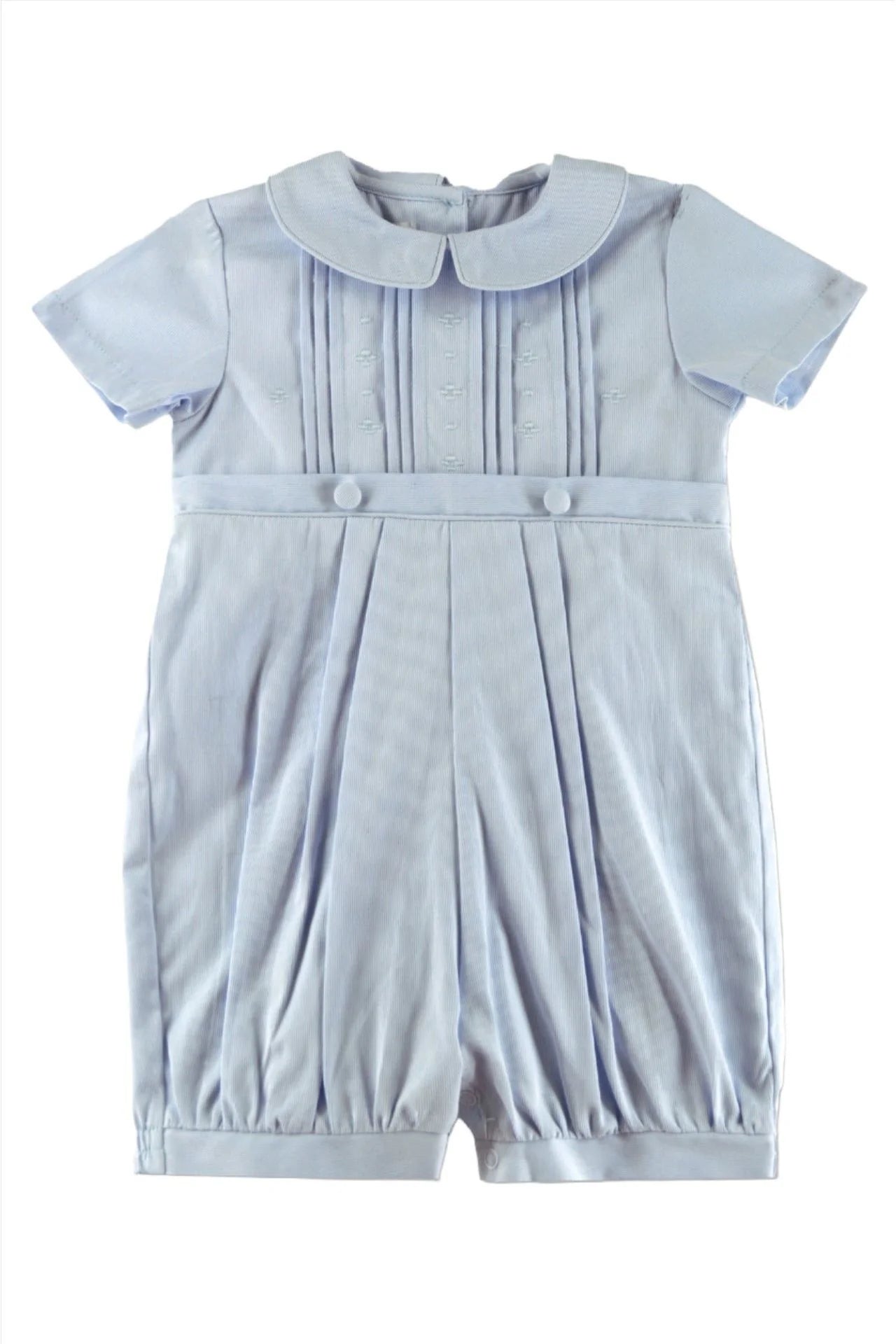 Classy Pique Baby Boy Romper- Blue