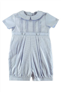Classy Pique Baby Boy Romper- Blue