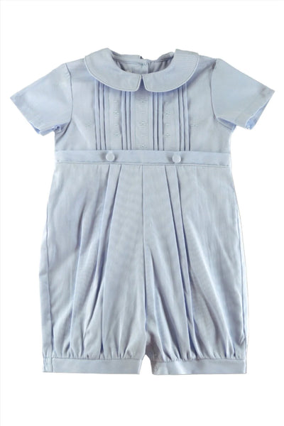 Classy Pique Baby Boy Romper- Blue
