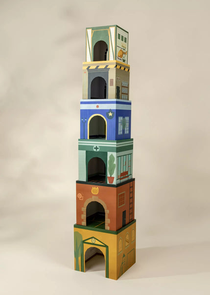Set of 6 Oversized Stacking  Boxes - The Buildings