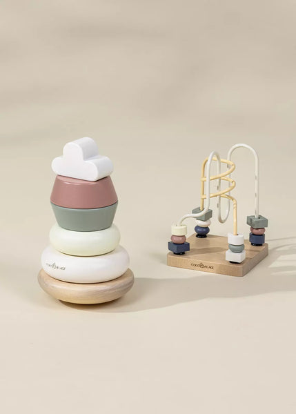 Wooden Baby Toy Gifting Set  Stacking Rings & Bead