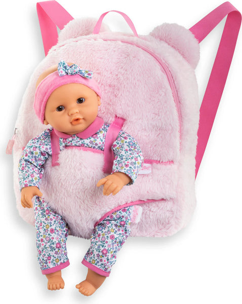 Plush Backpack Baby Doll- 12"