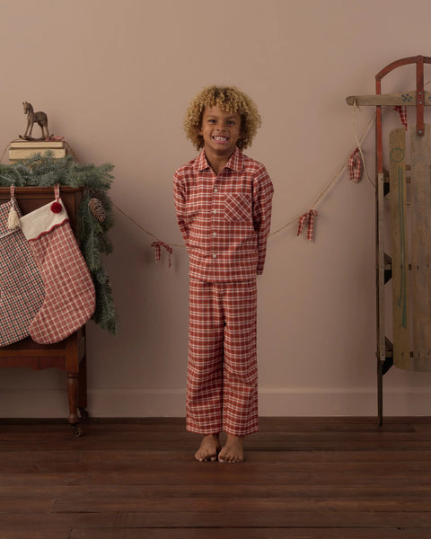 Long Sleeve Pajamas Ruby Plaid